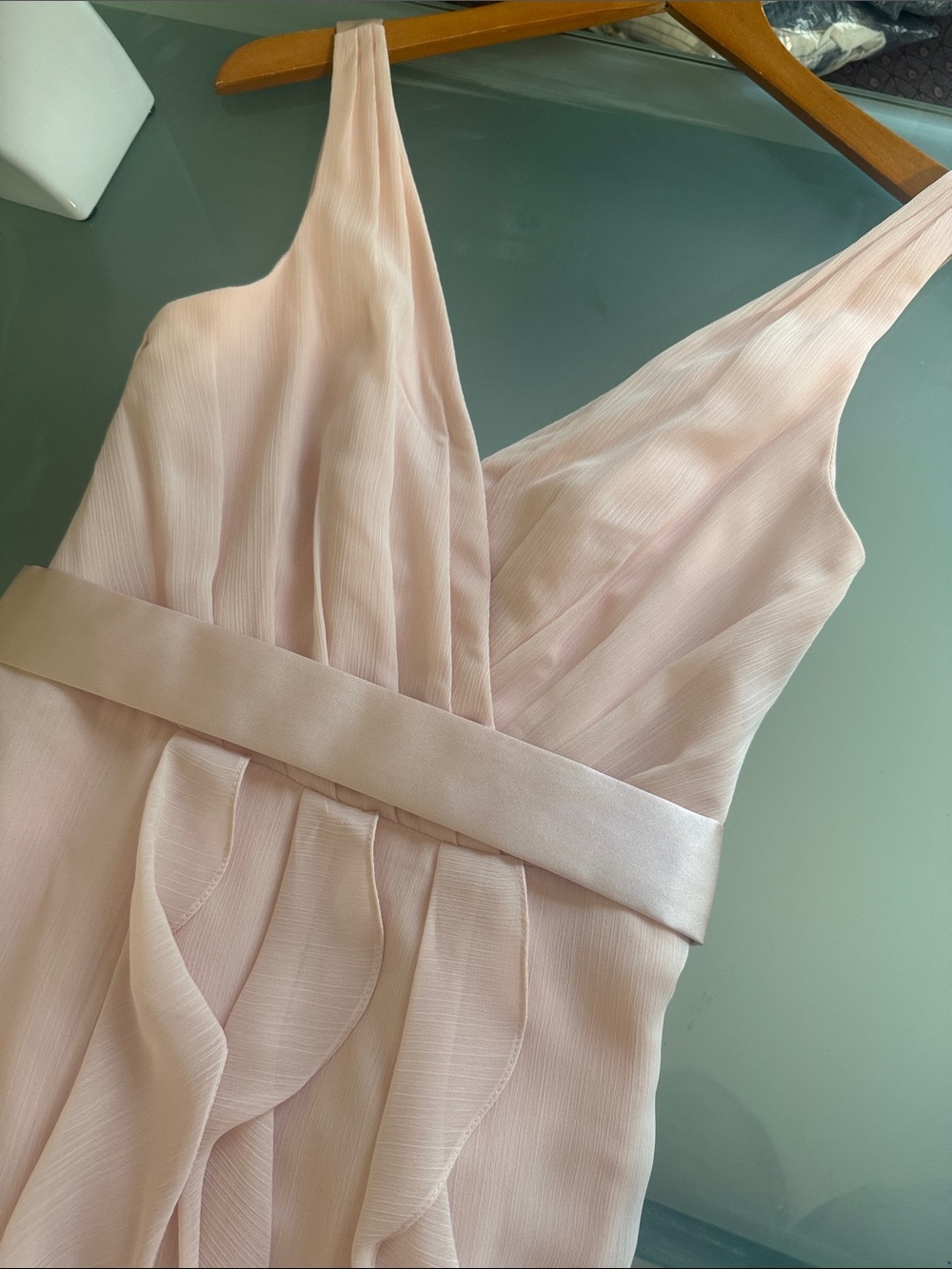 WHITE By Vera Wang in BLUSH Backless Maxi Gown Size 4 Romantic Wedding Guest - Picture 5 of 11